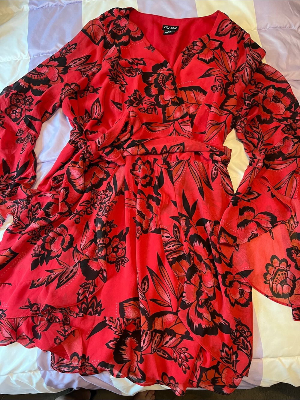 City Chic Floral Dress Size M/18